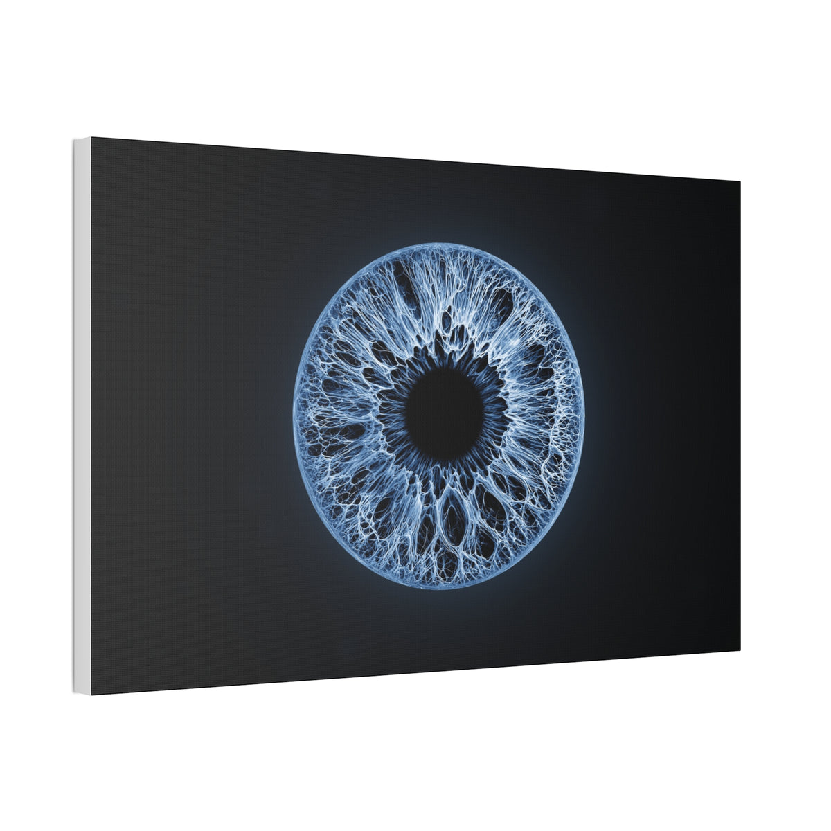 BLXNTT Iris – Lace Web Blue Glossy Canvas