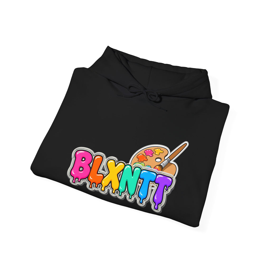 BLXNTT Paint Spill Hoodie - Rainbow (Black)