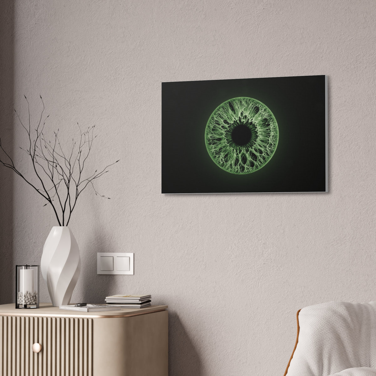 BLXNTT Iris – Lace Web Green Glossy Canvas