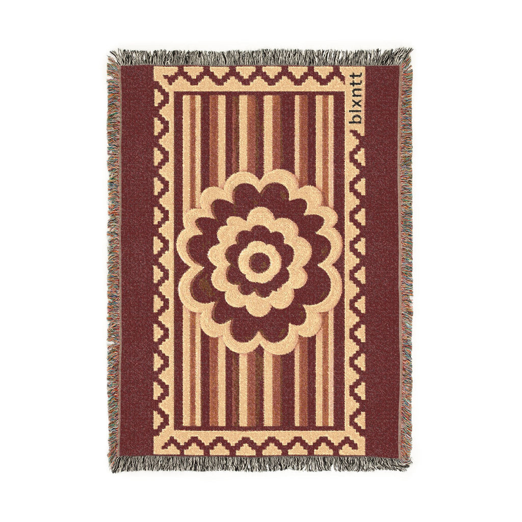 BLXNTT Red Hippie Woven Blanket #1