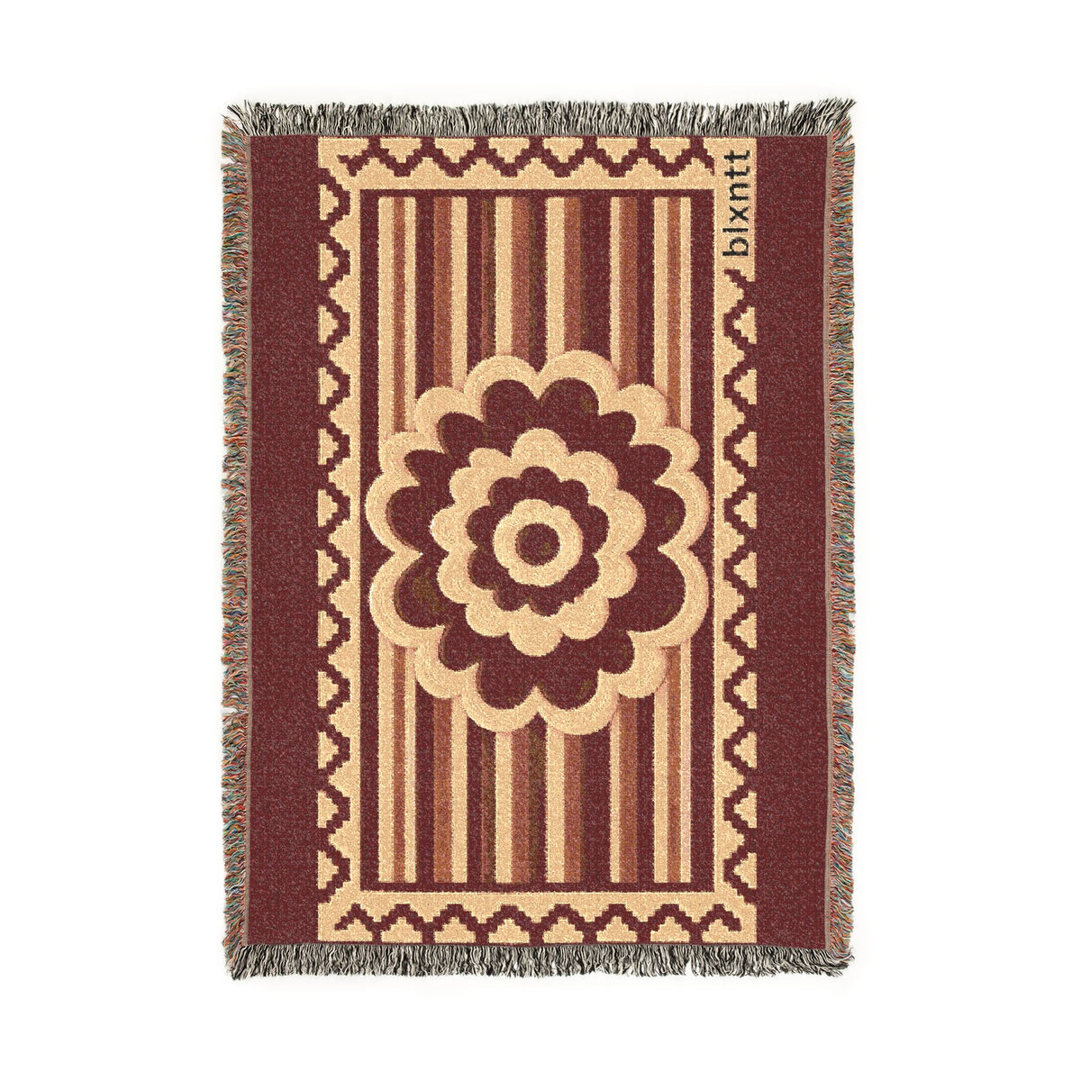 BLXNTT Red Hippie Woven Blanket #1