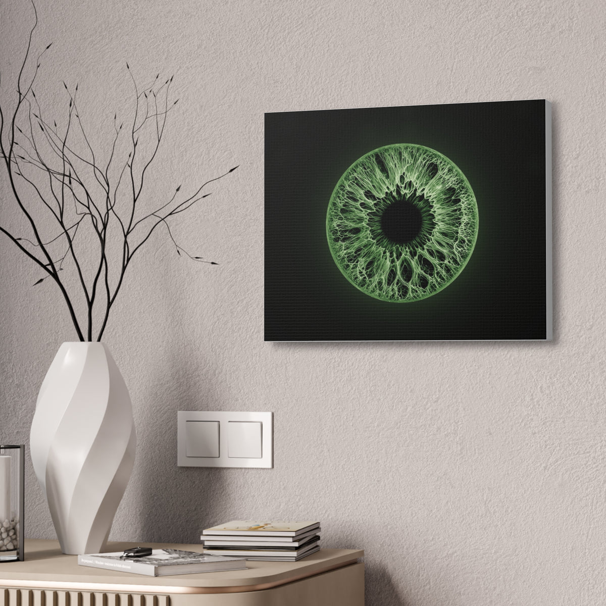 BLXNTT Iris – Lace Web Green Glossy Canvas