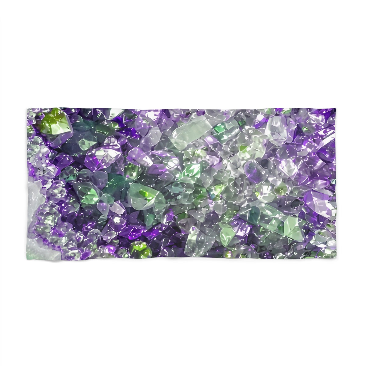 Geode Core - Ruby Emerald Beach Towel