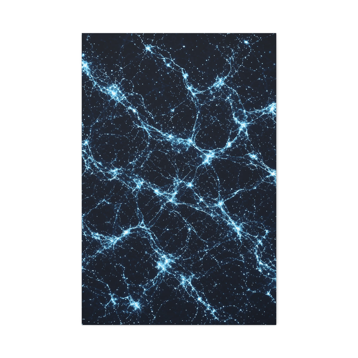Neon Mycelium - Ice Crystal Glossy Canvas