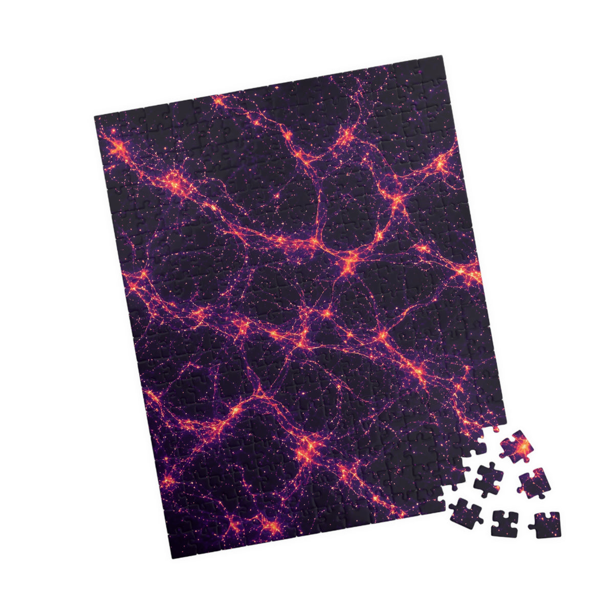 Neon Mycelium - Sunset Synapse Jigsaw Puzzle