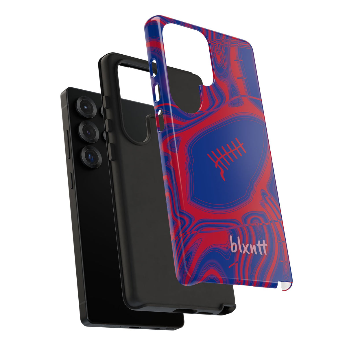 Royal Blue & Red Trippy Football Phone Case