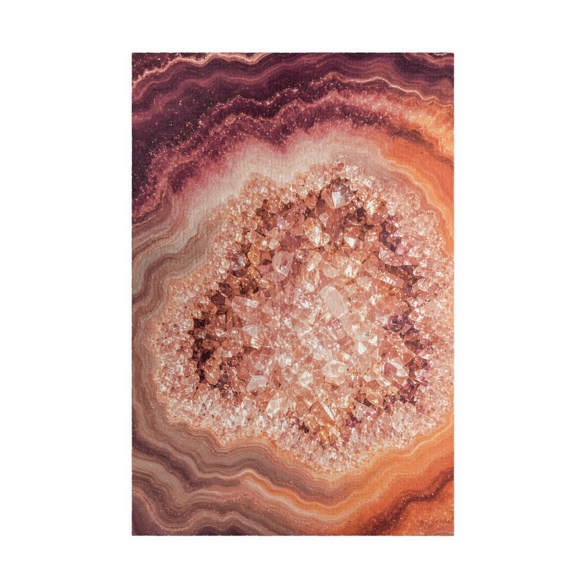 Geode Core - Peach Sorbet Jigsaw Puzzle