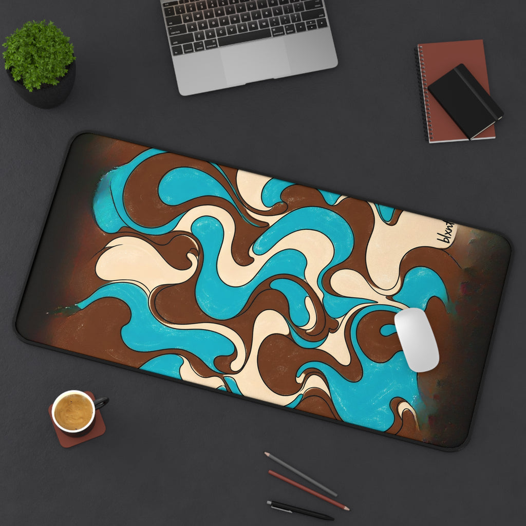 Fillmore Flow - Turquoise & Chocolate Desk Mat