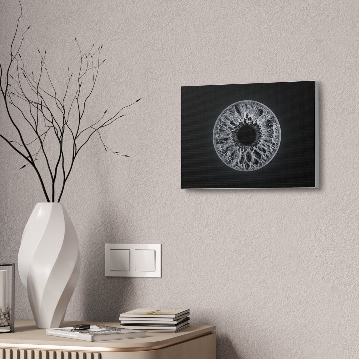 BLXNTT Iris – Lace Web Gray Glossy Canvas