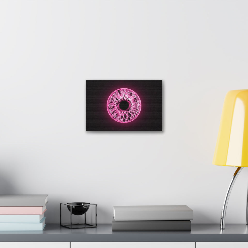 BLXNTT Iris – Lace Web Neon Pink Glossy Canvas