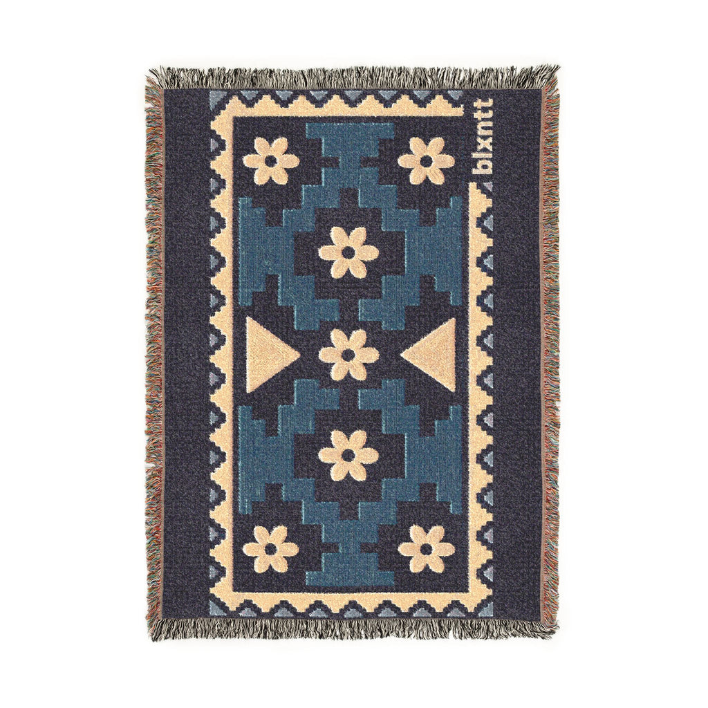 BLXNTT Blue Hippie Woven Blanket #4