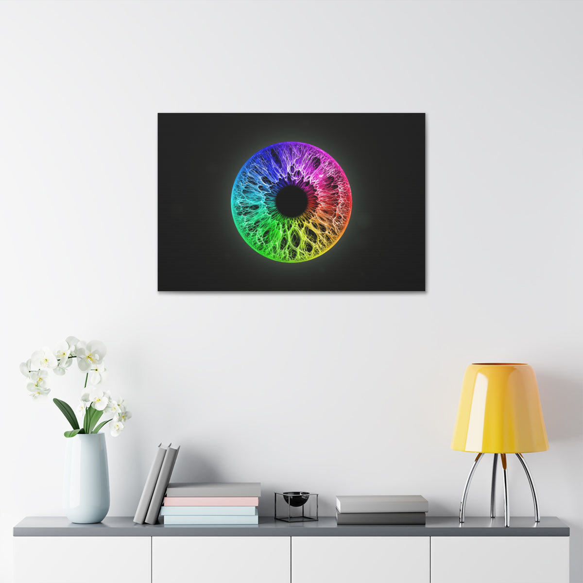BLXNTT Iris – Lace Web Rainbow Sectors Glossy Canvas