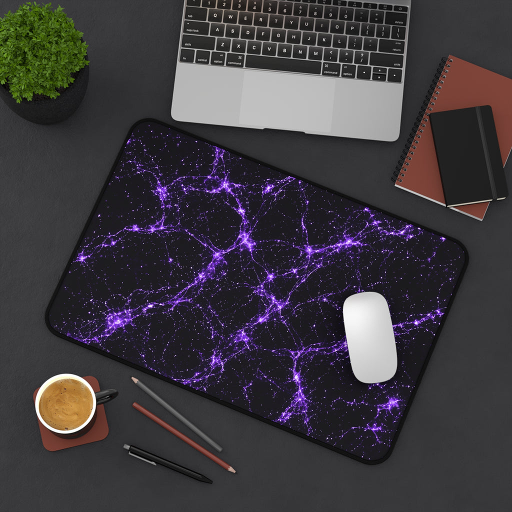 Neon Mycelium - Ultraviolet Desk Mat
