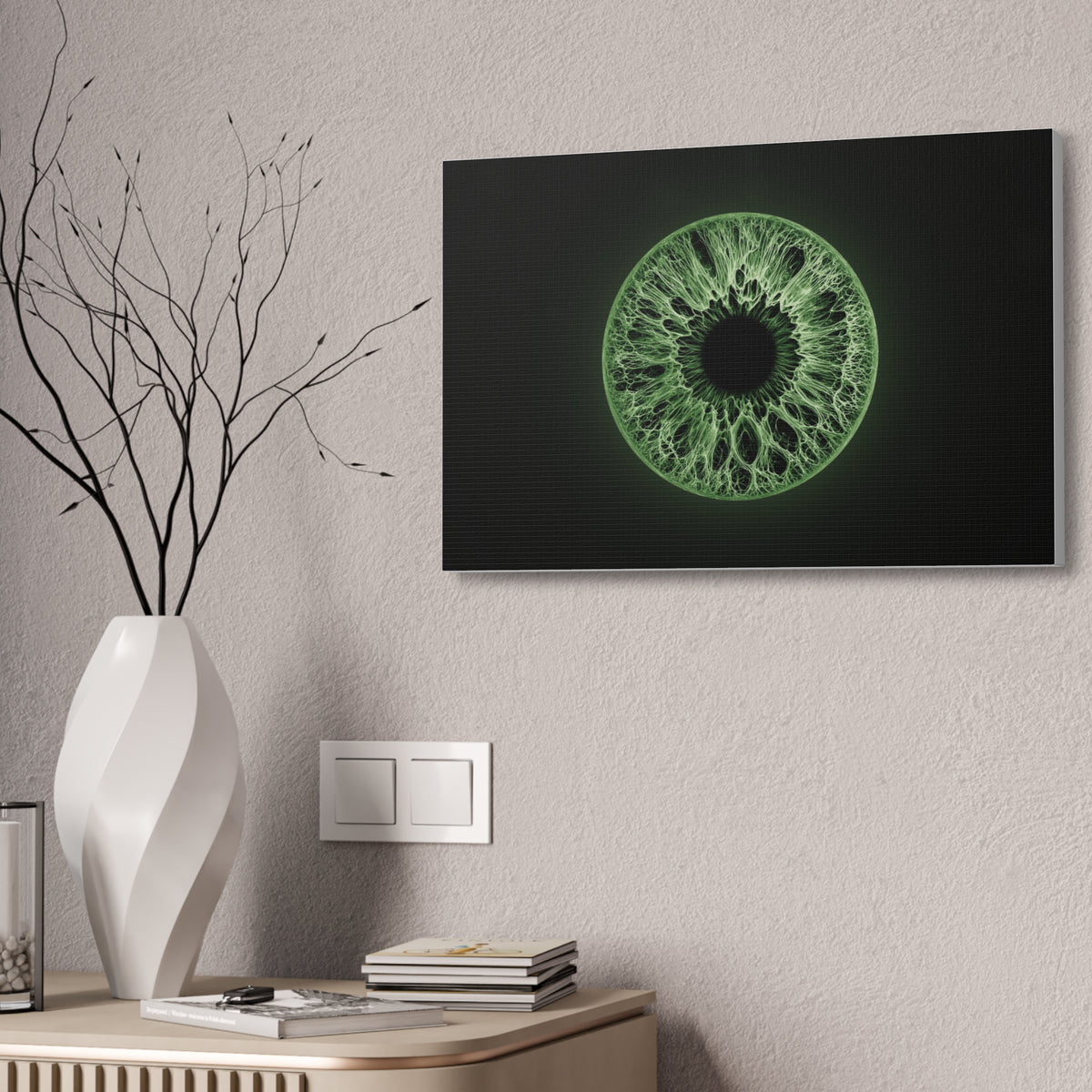 BLXNTT Iris – Lace Web Green Glossy Canvas