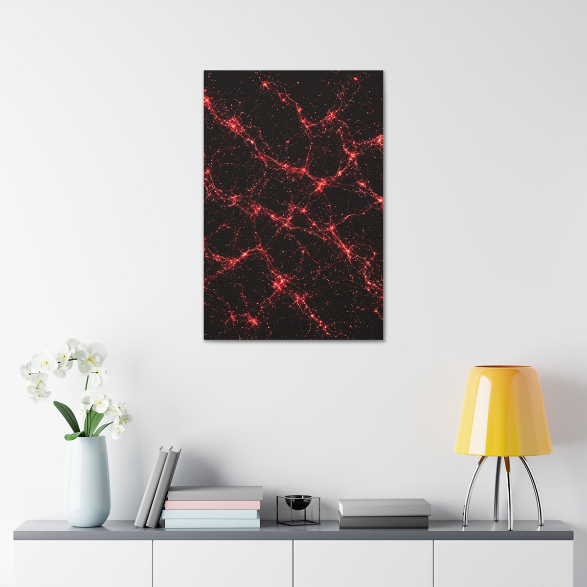 Neon Mycelium - Blood Moon Glossy Canvas