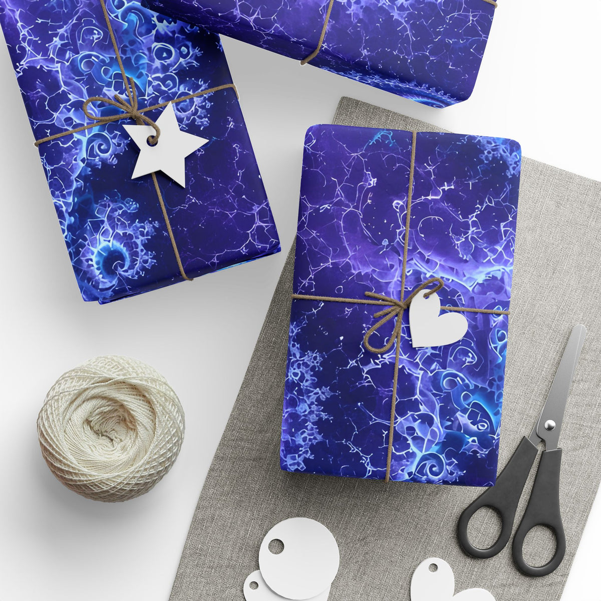 Copper Infinity - Bioluminescent Jellyfish Wrapping Paper