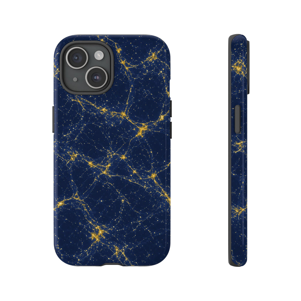 Neon Mycelium - Mustard Navy Phone Case