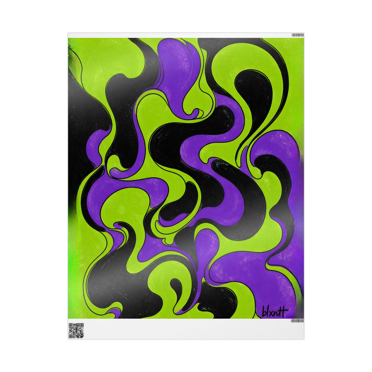 Fillmore Flow - Lime & Purple Wrapping Paper