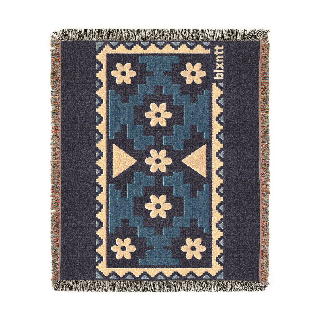 BLXNTT Blue Hippie Woven Blanket #4