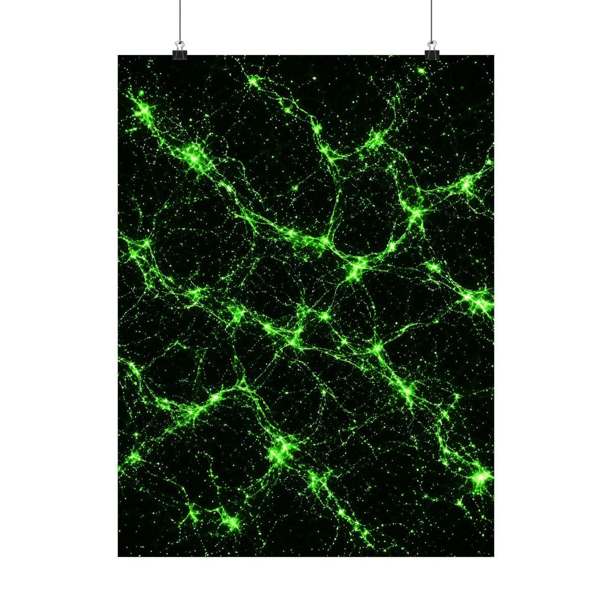 Neon Mycelium - Toxic Lime Poster