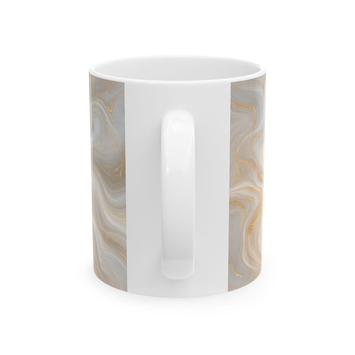 White & Gold Marble Mug