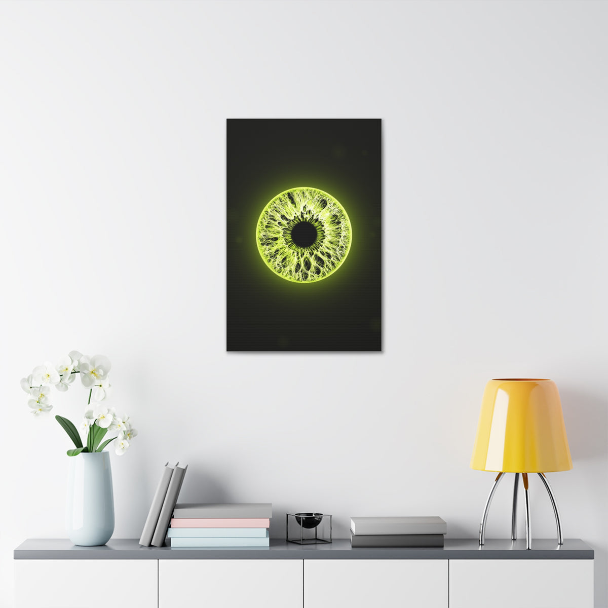 BLXNTT Iris – Lace Web Toxic Chartreuse Glossy Canvas