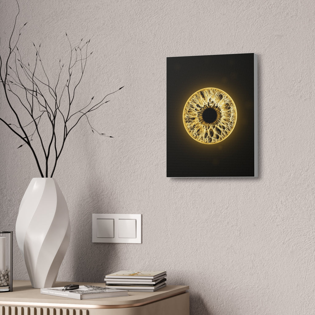 BLXNTT Iris – Lace Web Molten Gold Glossy Canvas