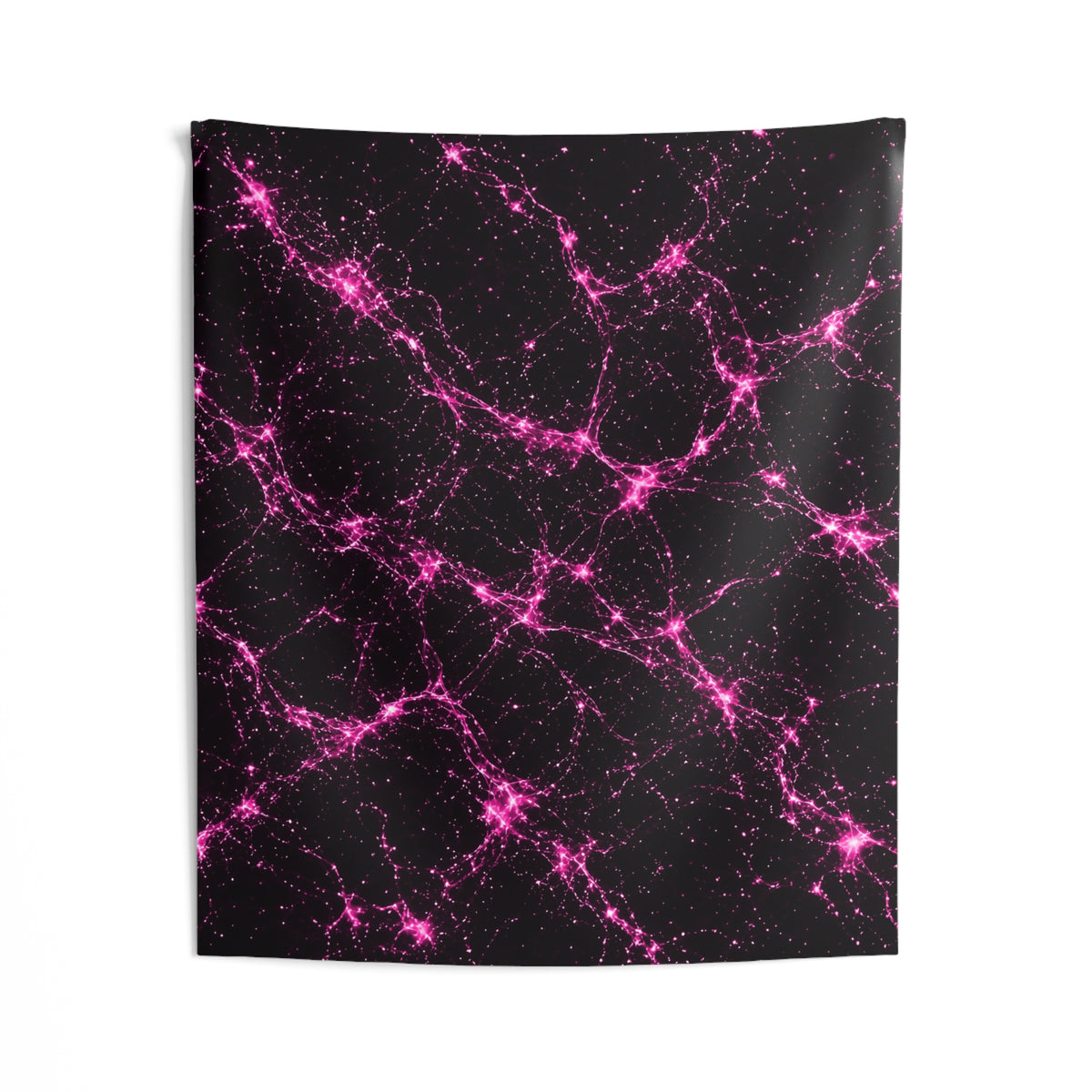 Neon Mycelium - Hot Pink Pulse Tapestry