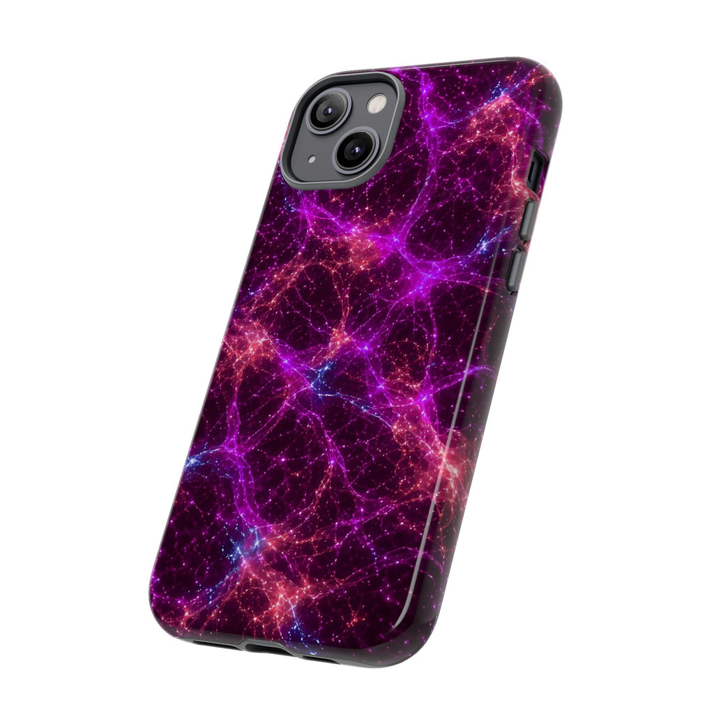 Neon Mycelium - Ember Orchid Phone Case