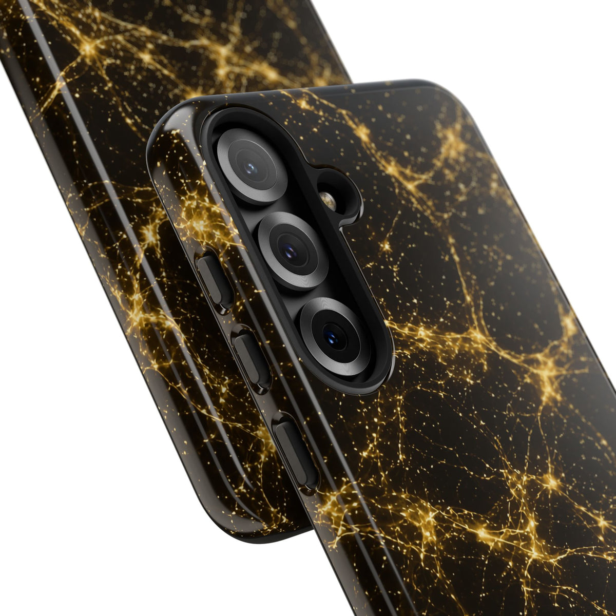 Neon Mycelium - Gold Filigree Phone Case