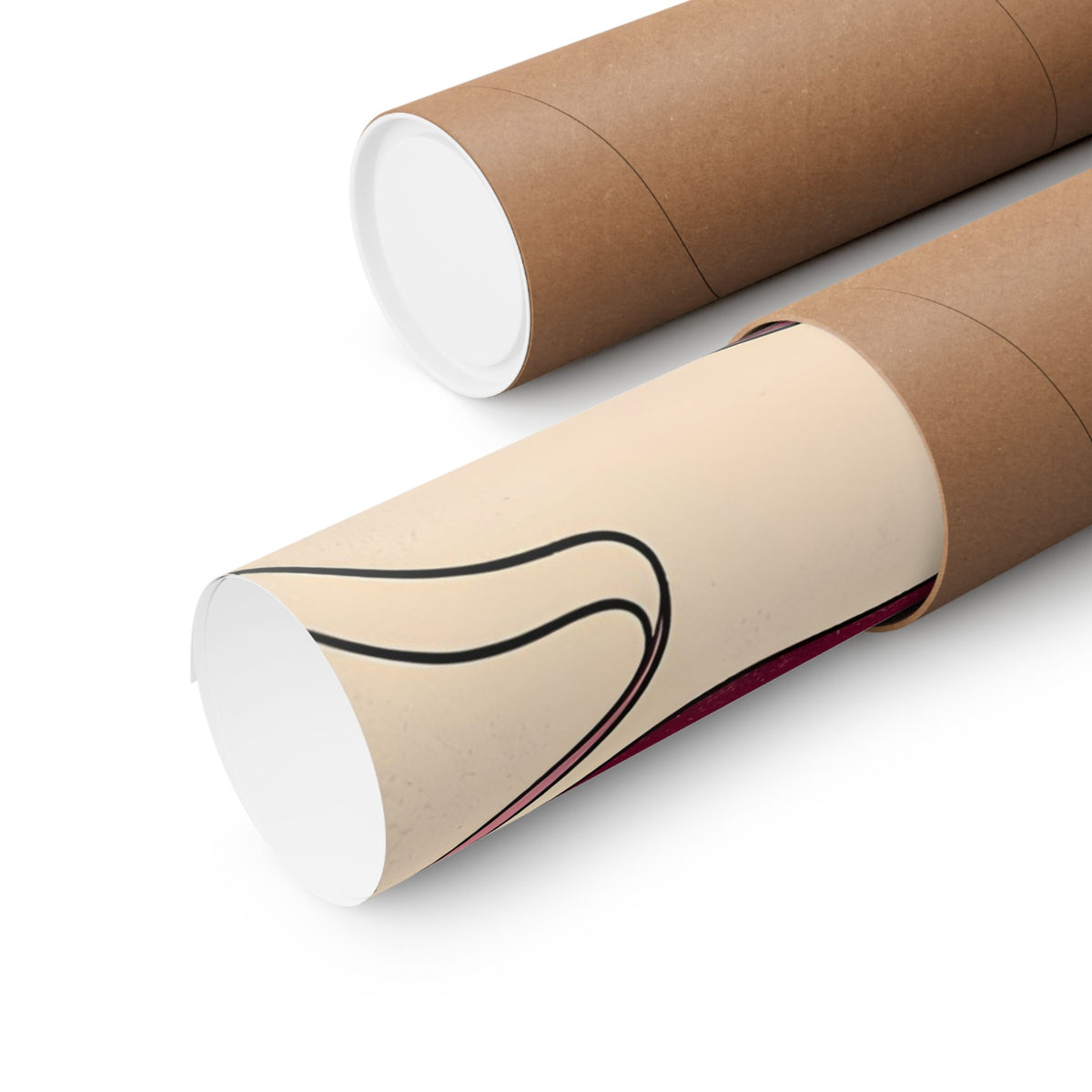 Fillmore Flow - Burgundy & Blush Poster