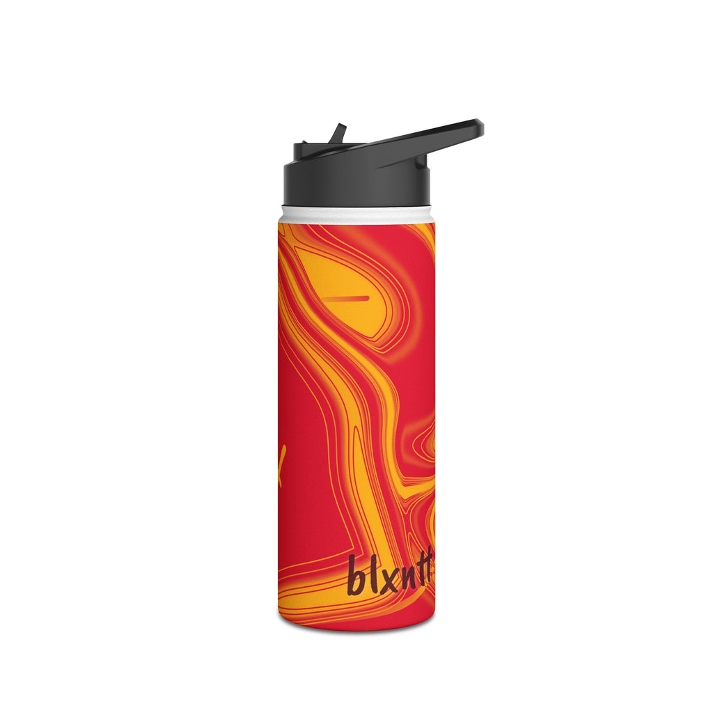 Red & Yellow Trippy Football Water Bottle