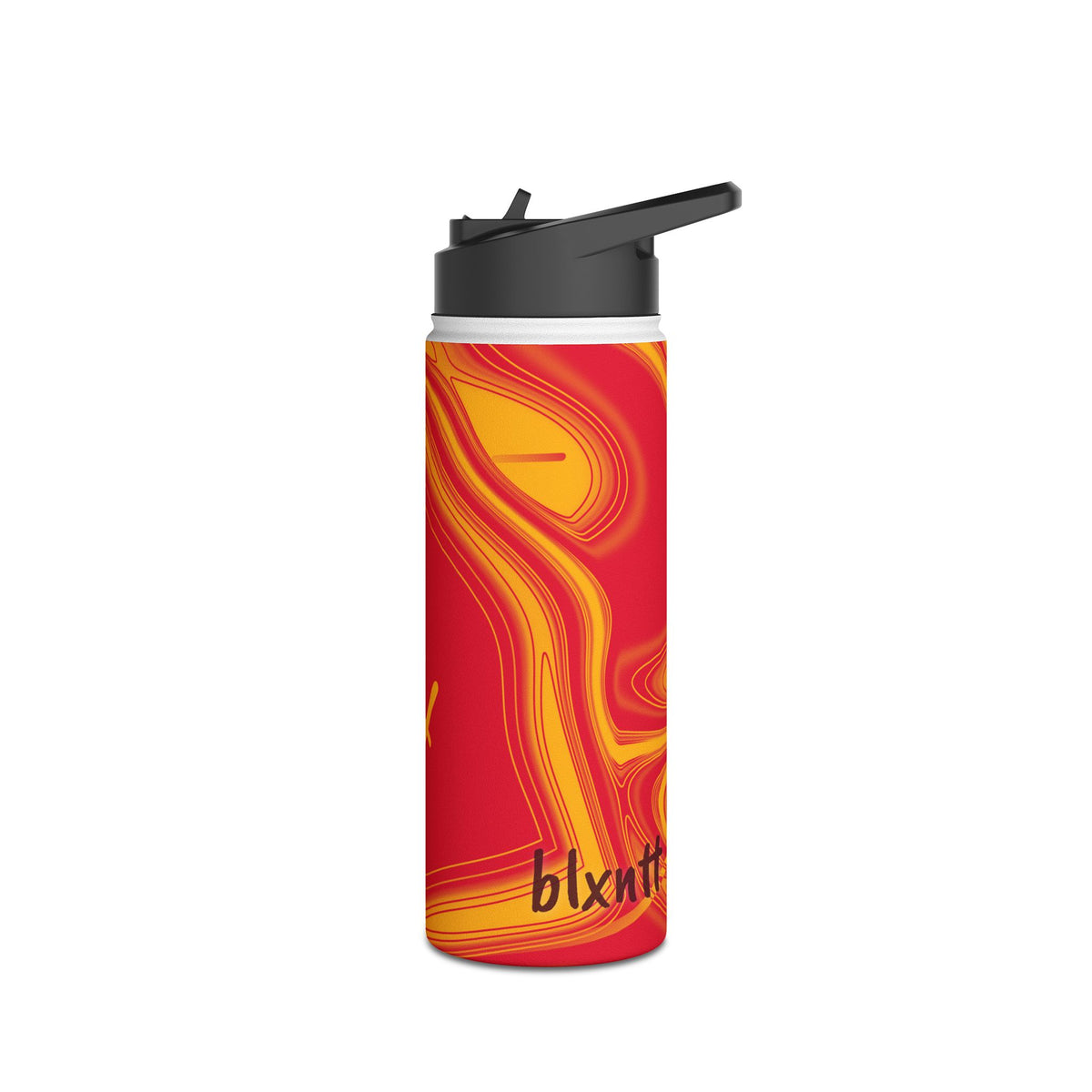 Red & Yellow Trippy Football Water Bottle