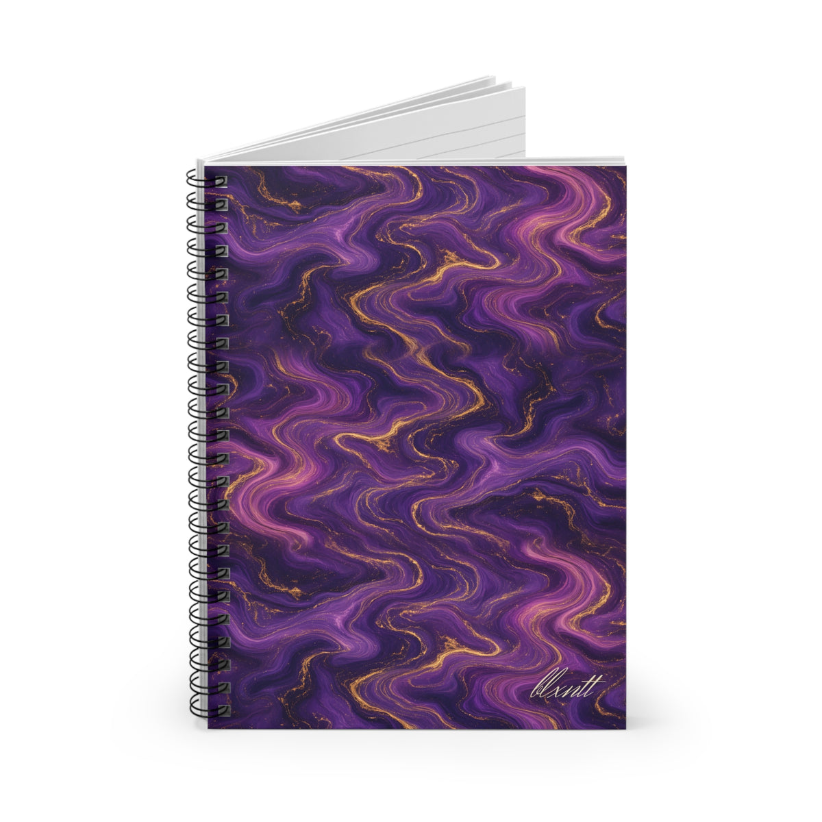 Royal Purple Marble Spiral Notebook