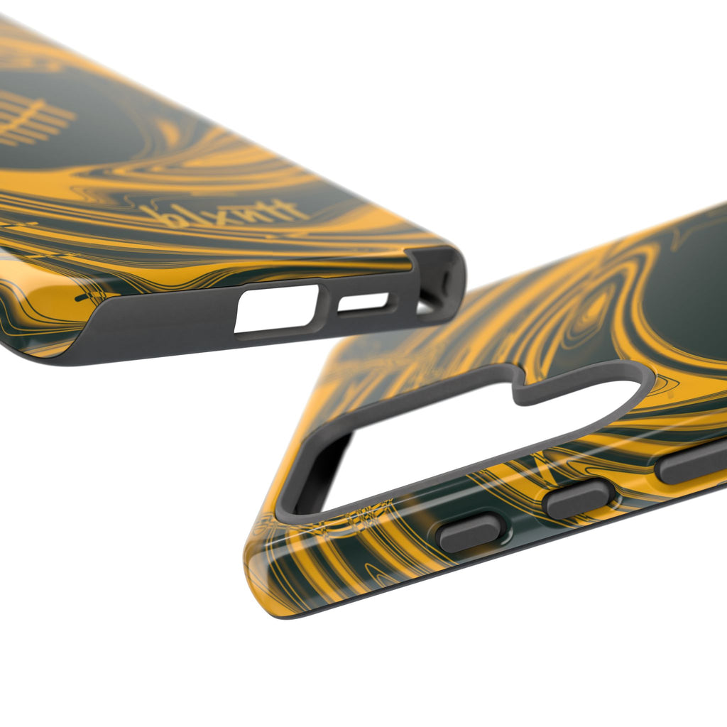 Green & Gold Trippy Football Phone Case