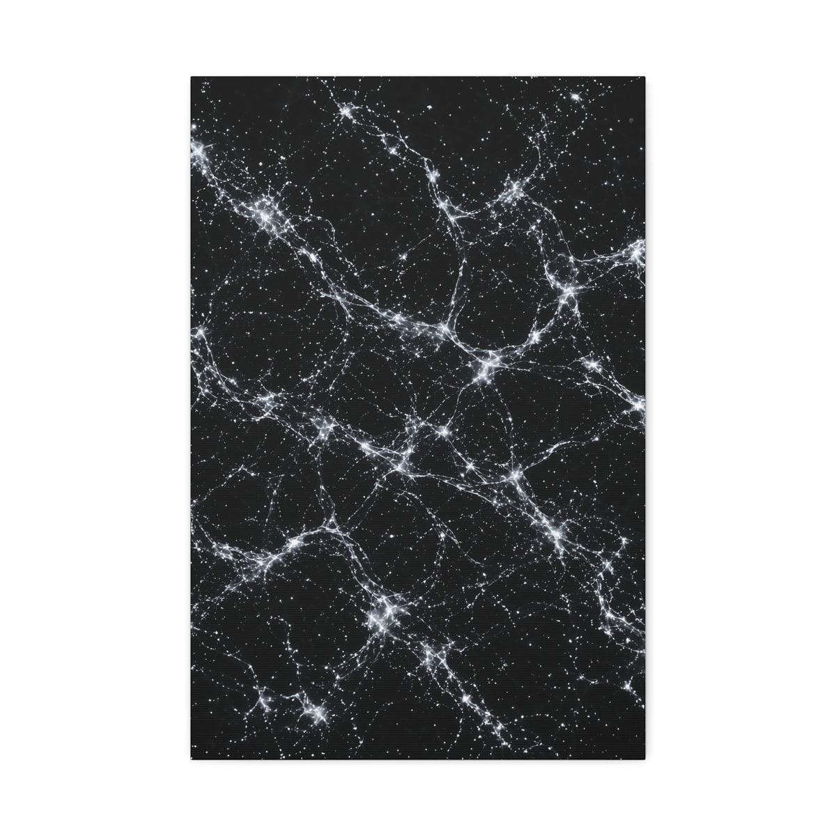 Neon Mycelium - Silver Ghost Glossy Canvas