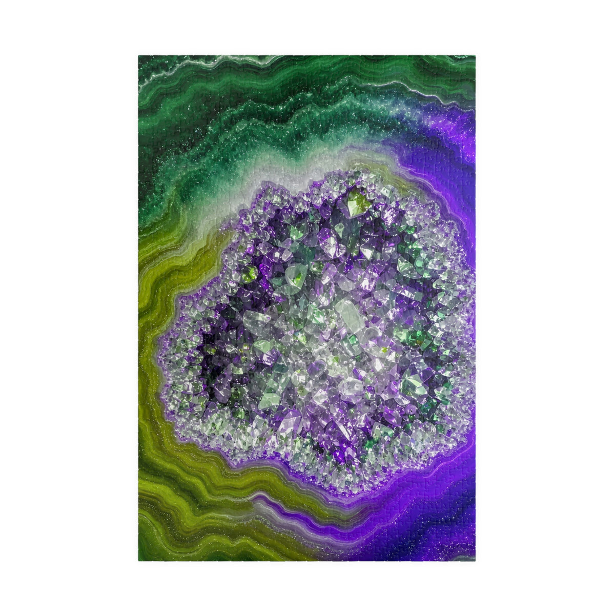 Geode Core - Ruby Emerald Jigsaw Puzzle