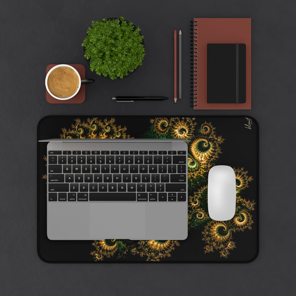 Copper Infinity - Emerald & Gold Desk Mat