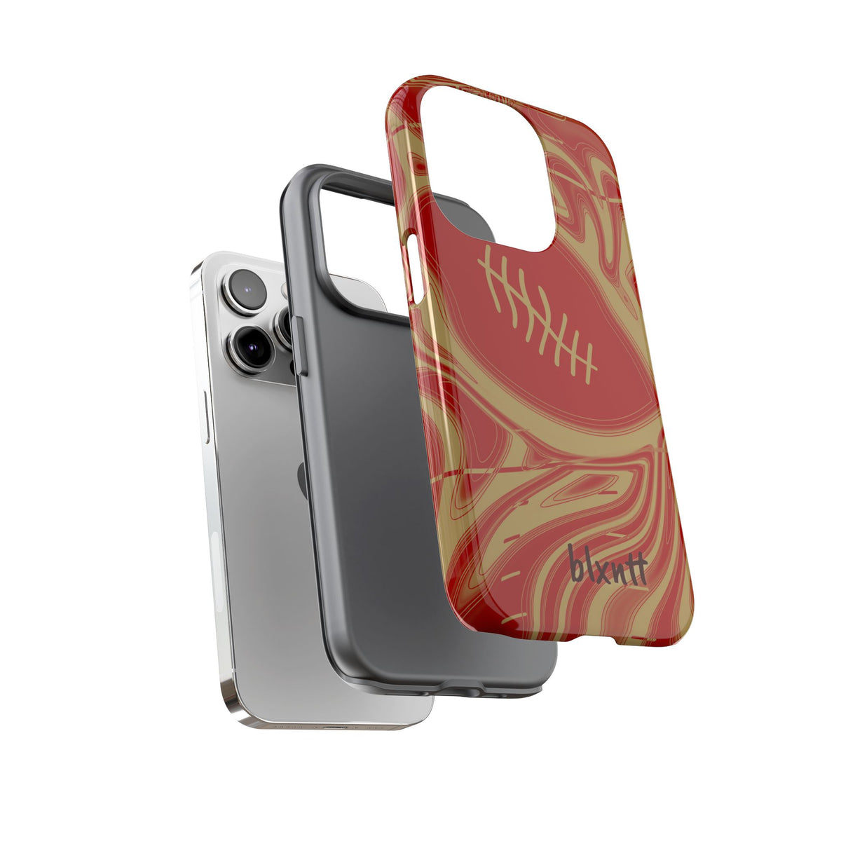 Scarlet & Gold Trippy Football Phone Case