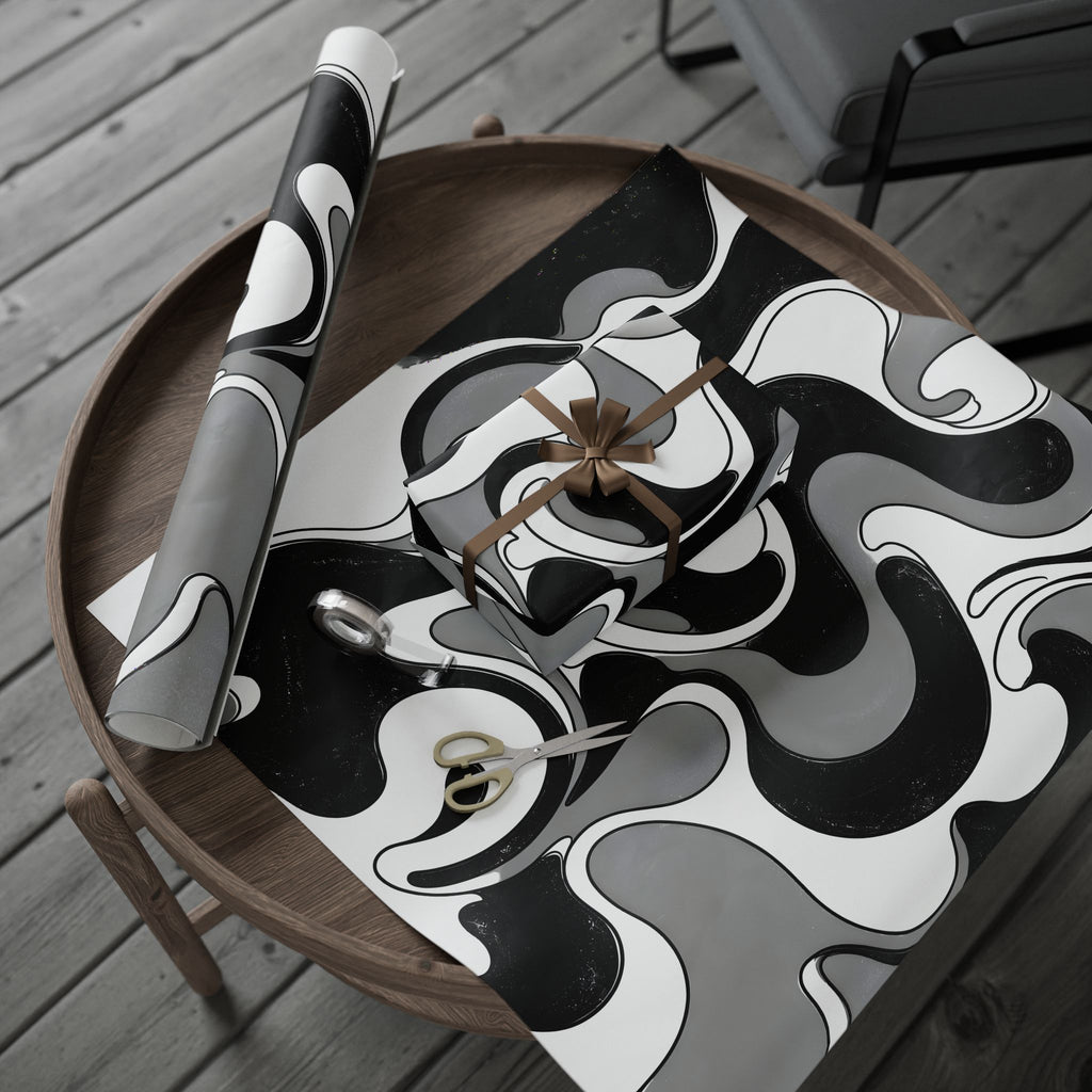 Fillmore Flow - Monochrome Wrapping Paper