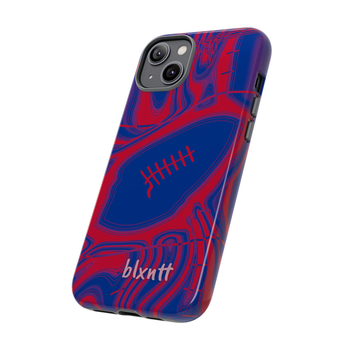 Royal Blue & Red Trippy Football Phone Case