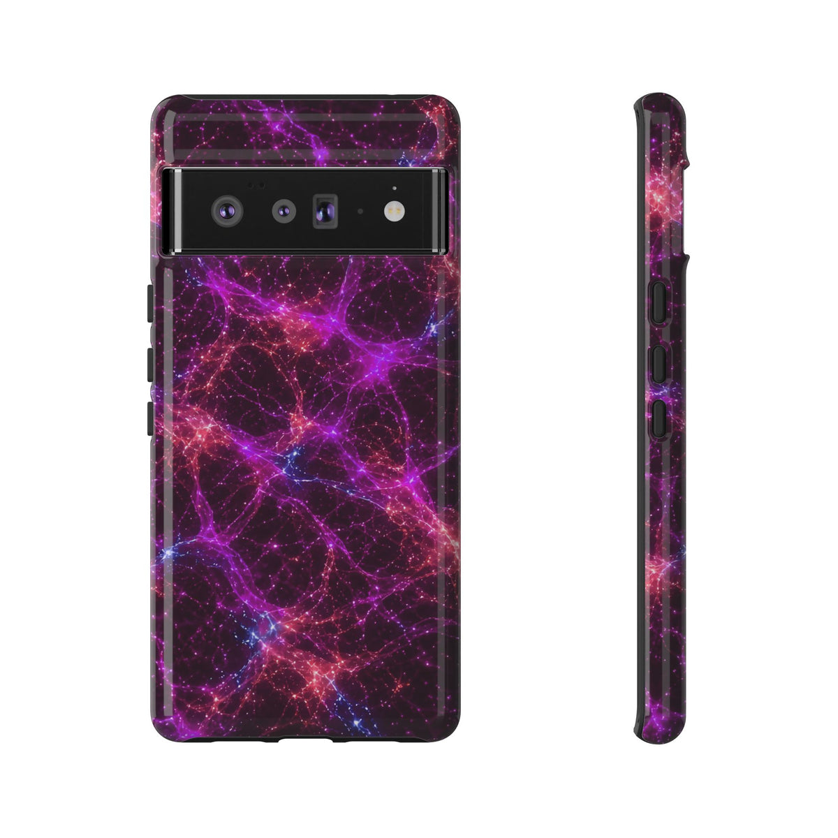 Neon Mycelium - Ember Orchid Phone Case