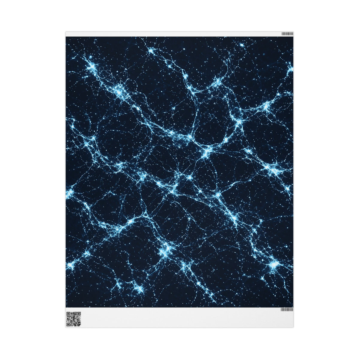 Neon Mycelium - Ice Crystal Wrapping Paper