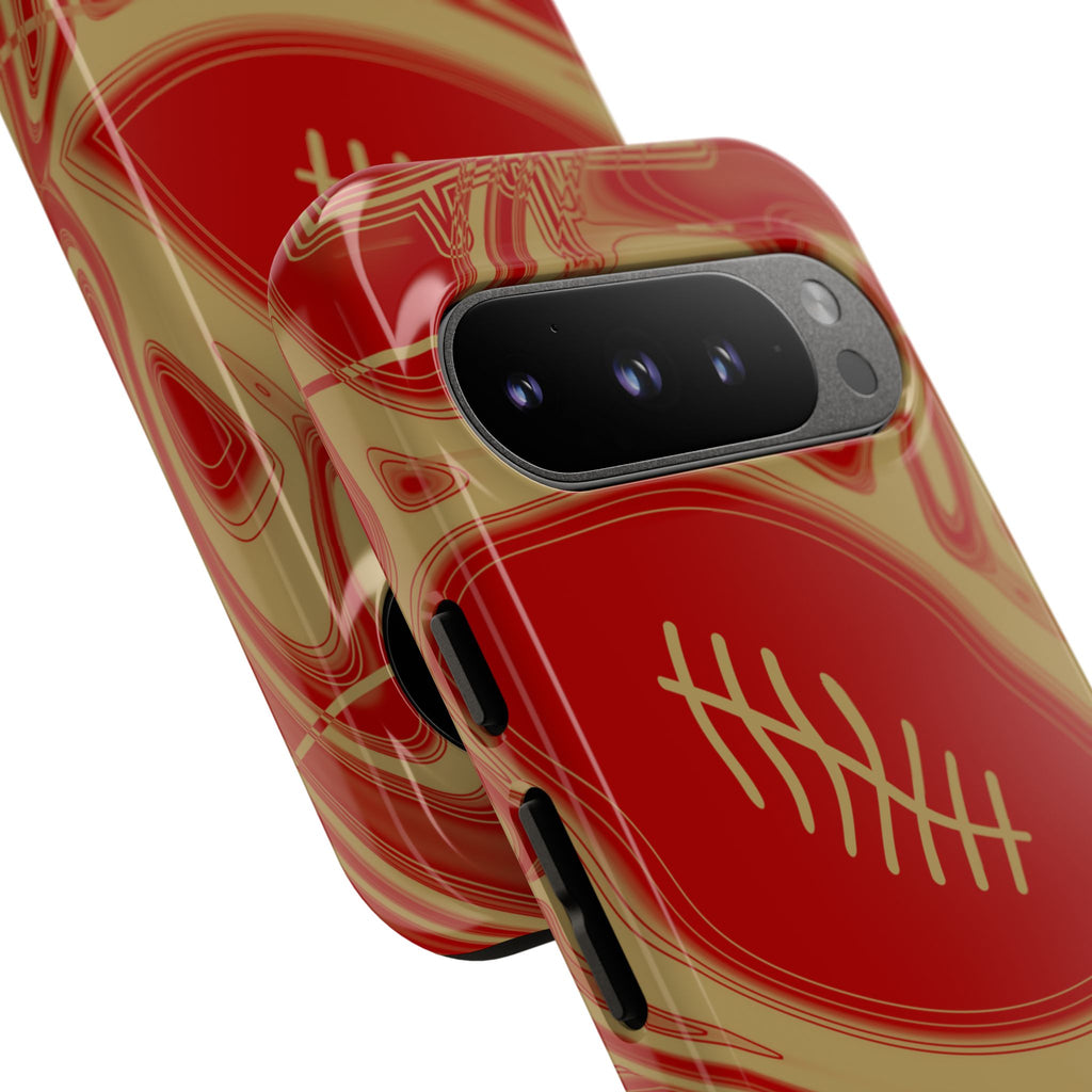 Scarlet & Gold Trippy Football Phone Case