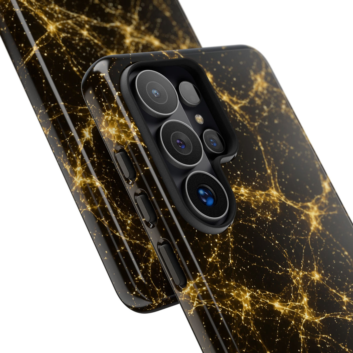 Neon Mycelium - Gold Filigree Phone Case