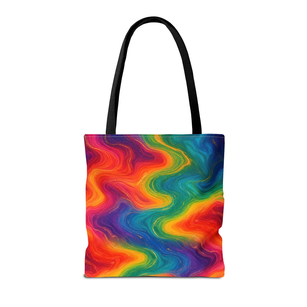 Rainbow Marble Tote Bag