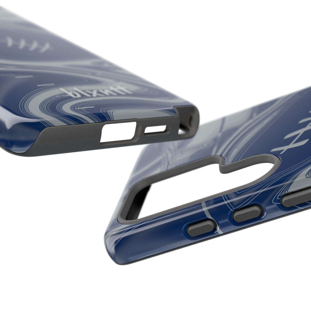 Blue & Gray Trippy Football Phone Case