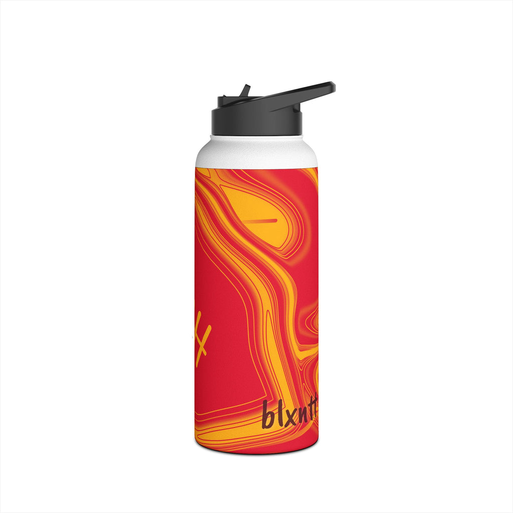 Red & Yellow Trippy Football Water Bottle