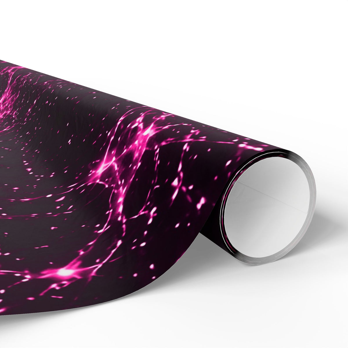 Neon Mycelium - Hot Pink Pulse Wrapping Paper