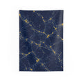 Neon Mycelium - Mustard Navy Tapestry